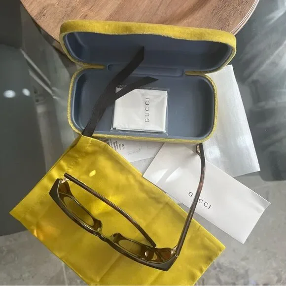 Gucci Fashion Sunglasses in Havana Brown, NWT, Full Inclusion - Picture 11 of 15